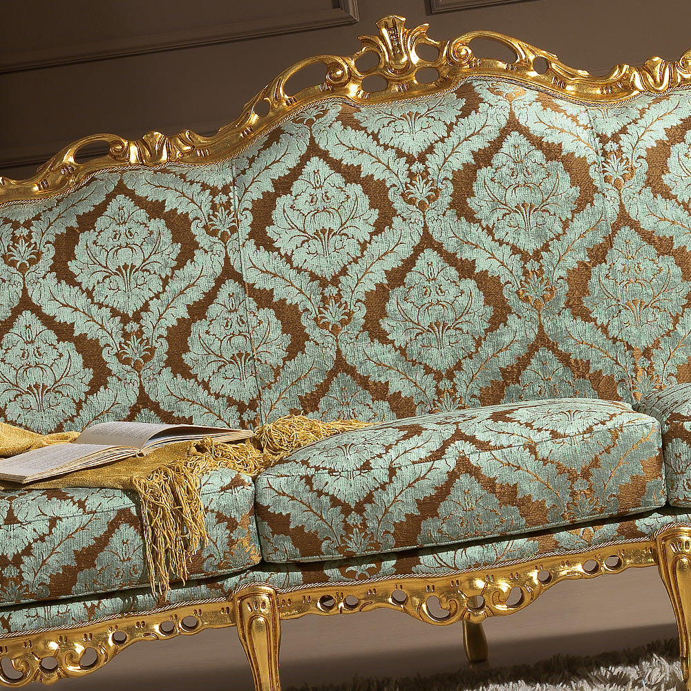 Italian Louis XV Style Gold Leaf Day Sofa