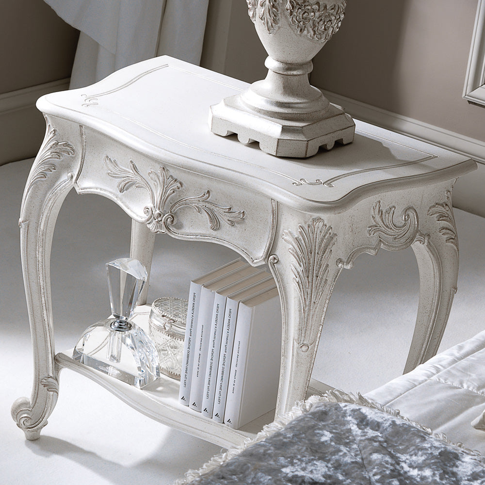 Italian Carved Rococo Bedside Table