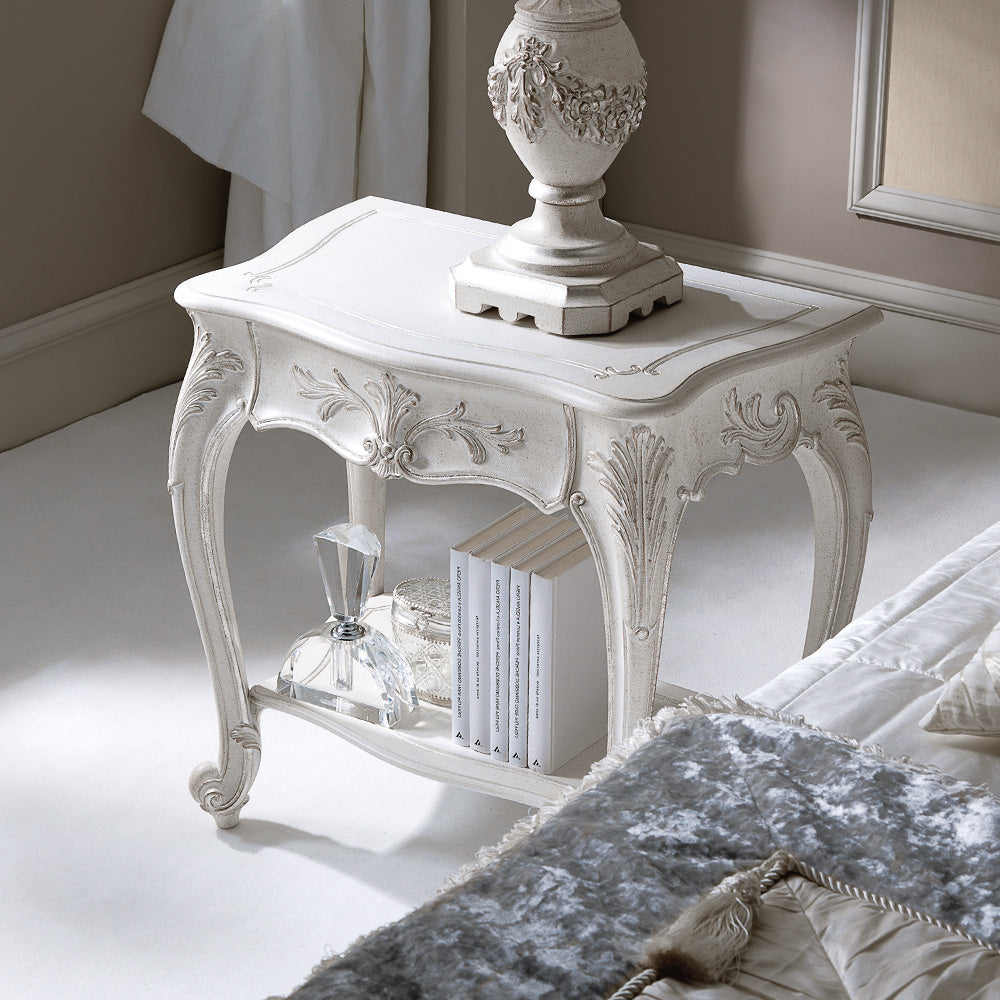 Italian Carved Rococo Bedside Table