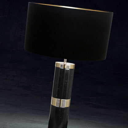 Designer Black Marquina Marble Table Lamp