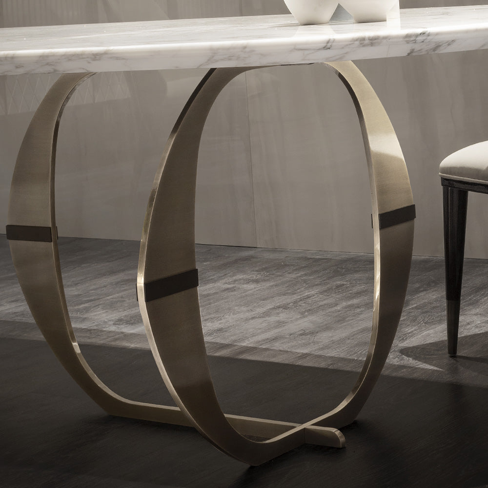 Italian Designer Contemporary Calacatta Oro Marble Dining Table