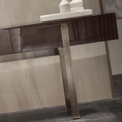 Italian Designer Contemporary Veneered Console Table