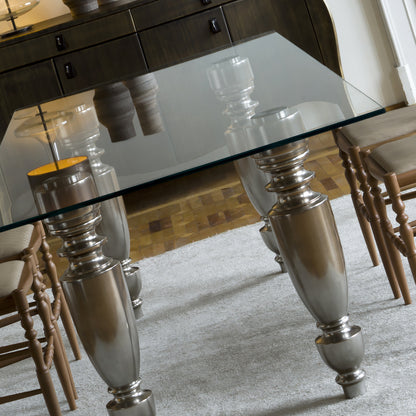 Italian Designer Glass Dining Table