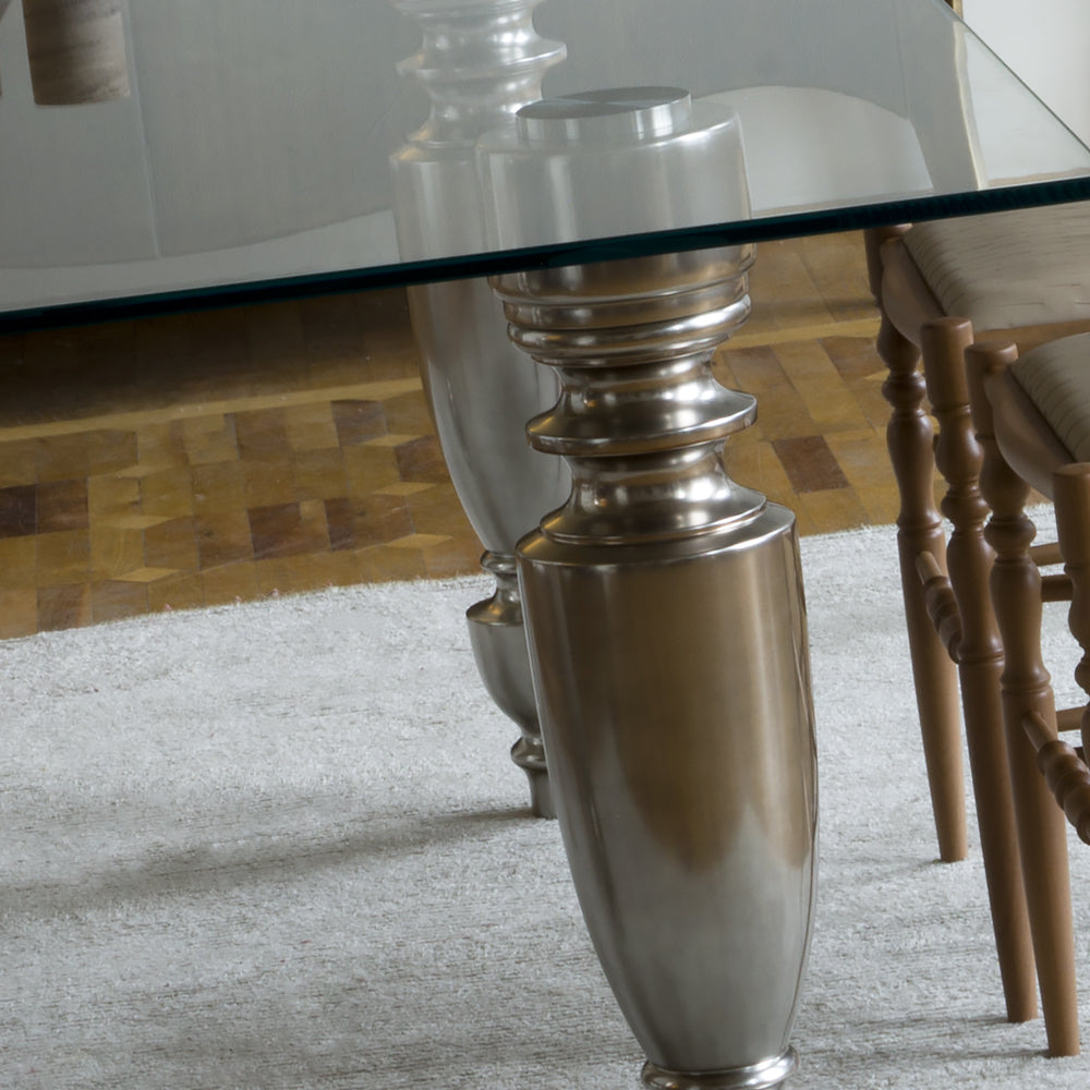 Italian Designer Glass Dining Table