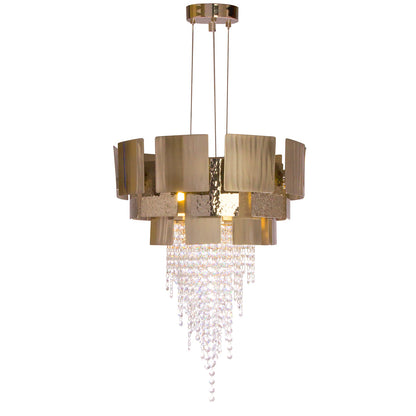 Designer Gold Plated Crystal Chandelier