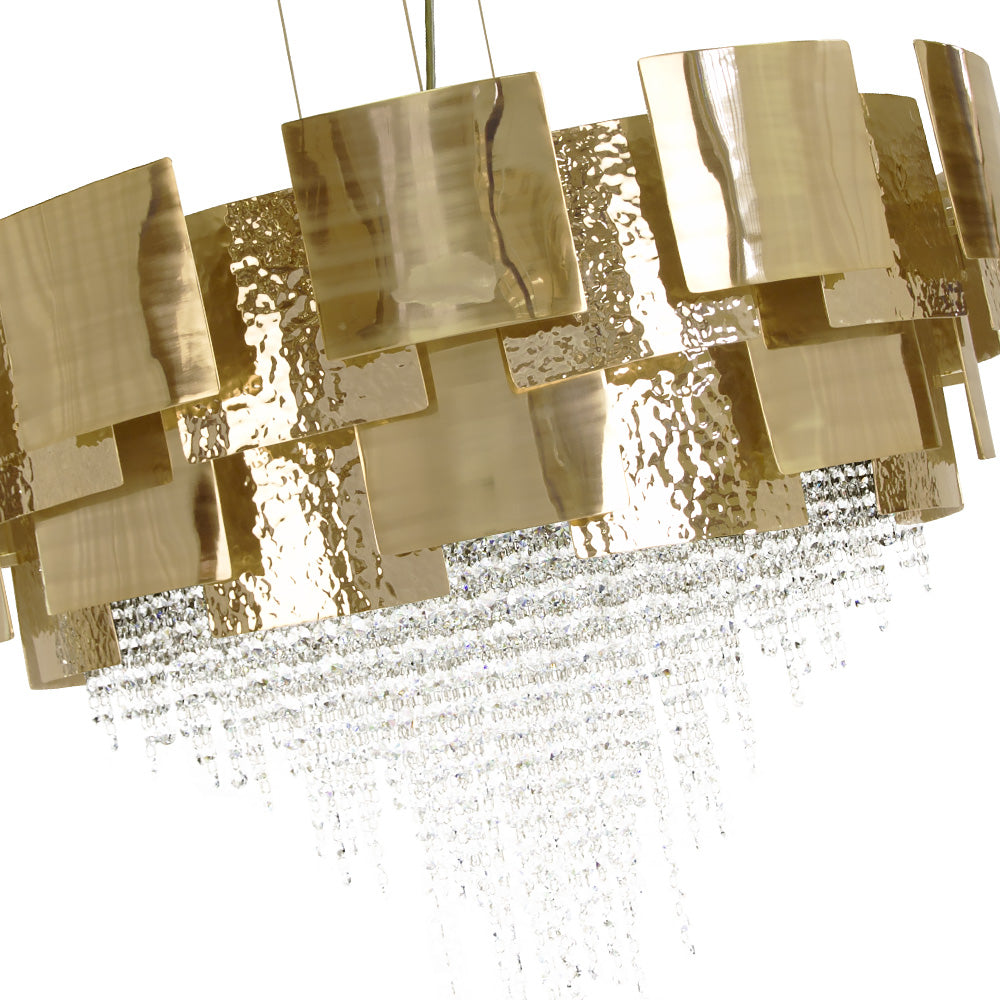 Designer Gold Plated Crystal Chandelier