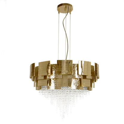 Designer Gold Plated Crystal Chandelier