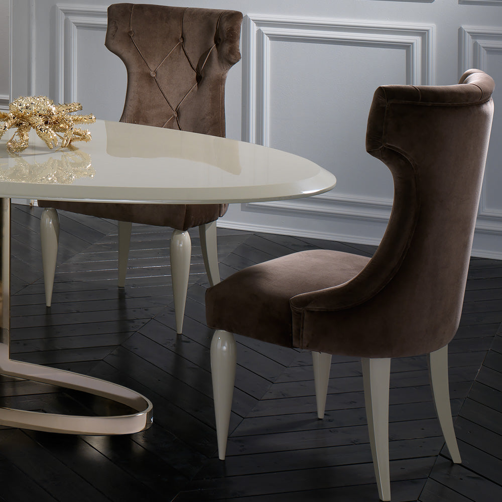 Designer Button Upholstered Dining Chairs