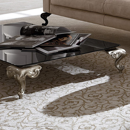 Italian Designer Low Glass Coffee Table