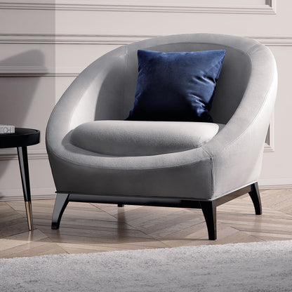 Designer Modern Nubuck Leather Armchair