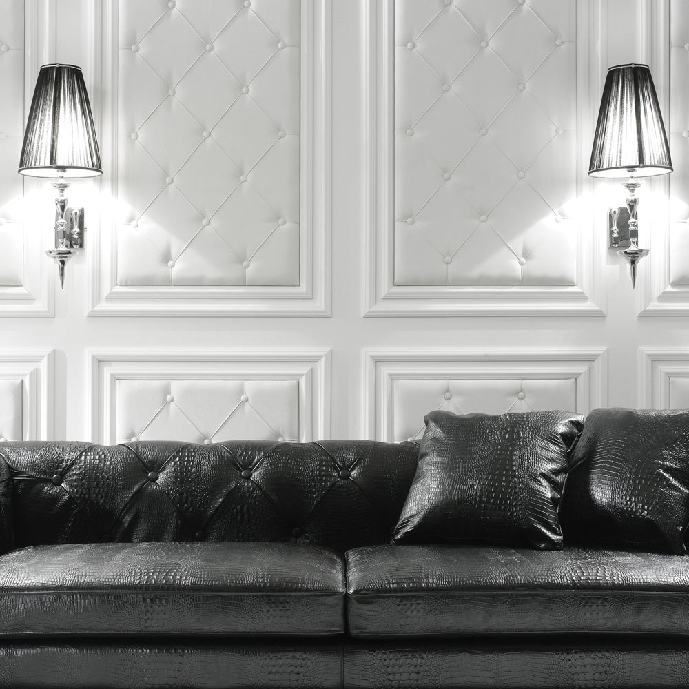 Italian Designer Modern Chrome And Black Wall Light