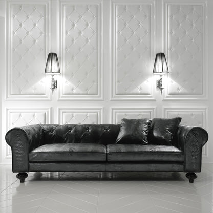 Italian Designer Modern Chrome And Black Wall Light