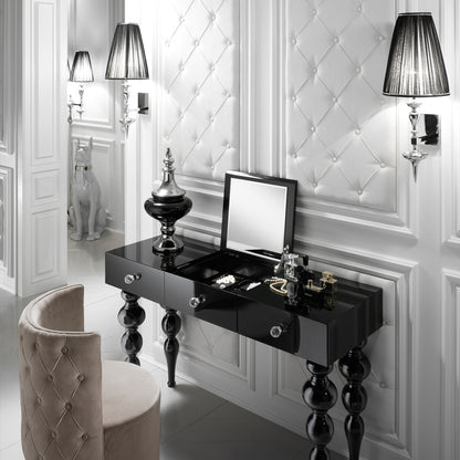 Italian Designer Modern Chrome And Black Wall Light