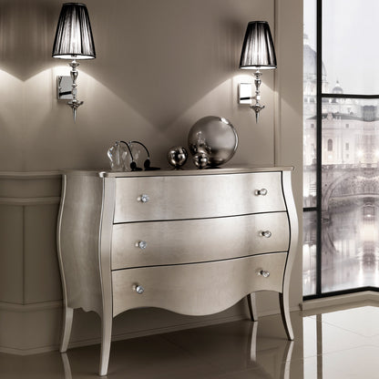 Italian Designer Modern Chrome And Black Wall Light