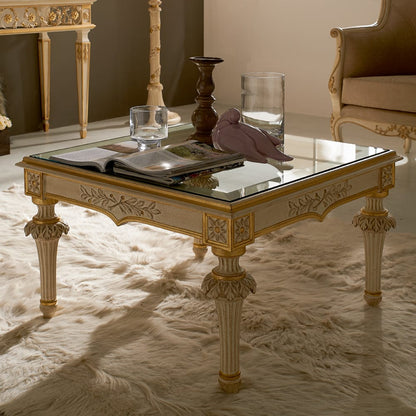 Italian Designer Square Glass Coffee Table