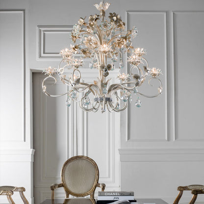 Italian Designer Strass And Crystal Chandelier