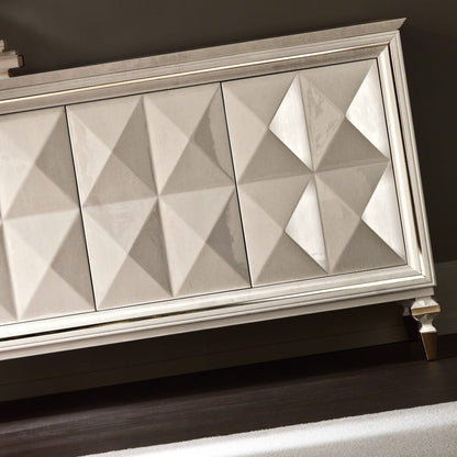 Italian Diamond Design Mother of Pearl Sideboard