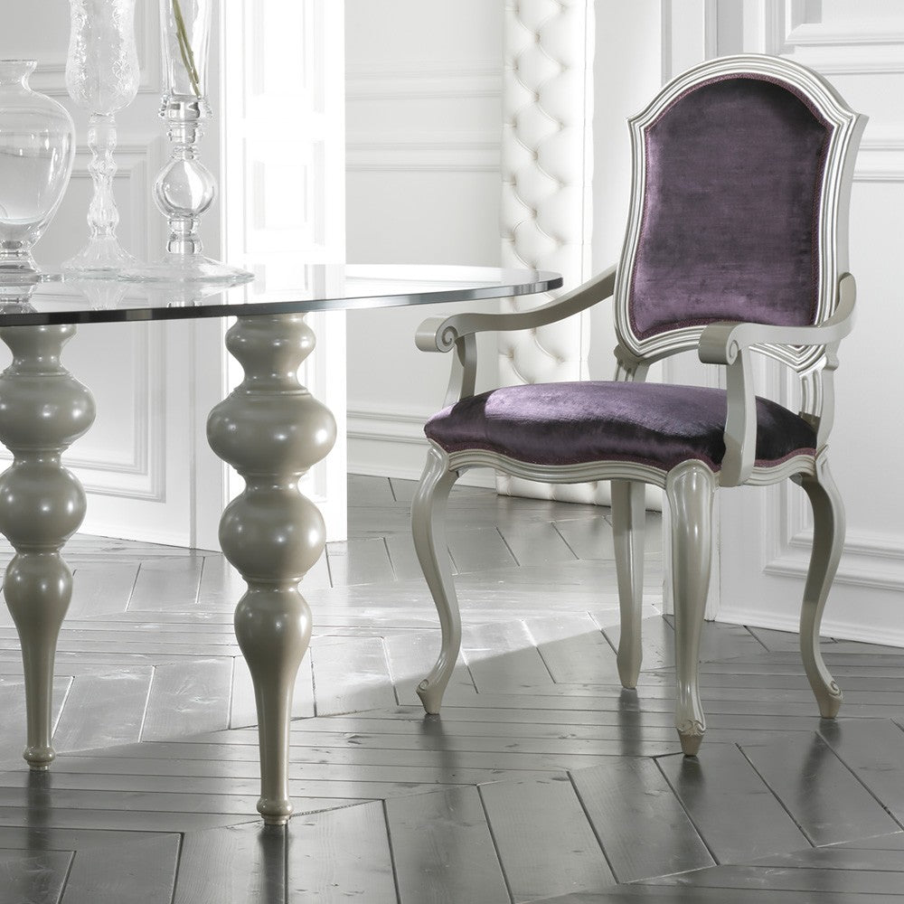 Italian High End Upholstered Velvet Luxury Dining Chair