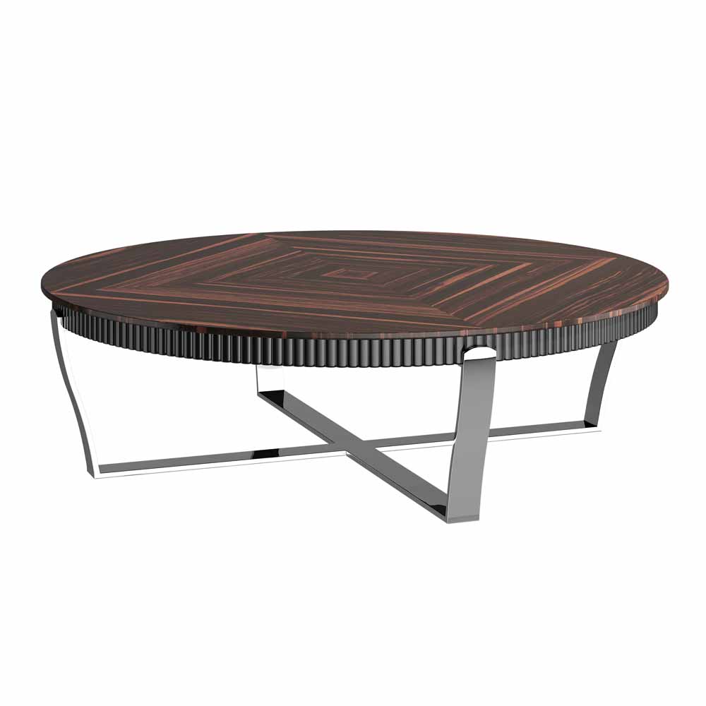 Luxury Veneered Round Coffee Table