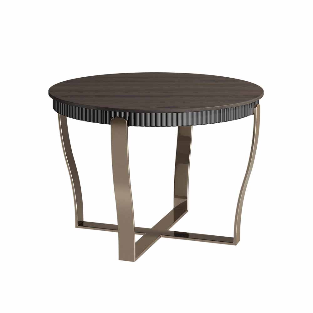 Italian Luxury Veneered Round Side Table