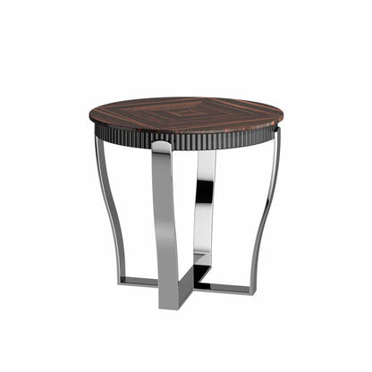 Italian Luxury Veneered Round Side Table