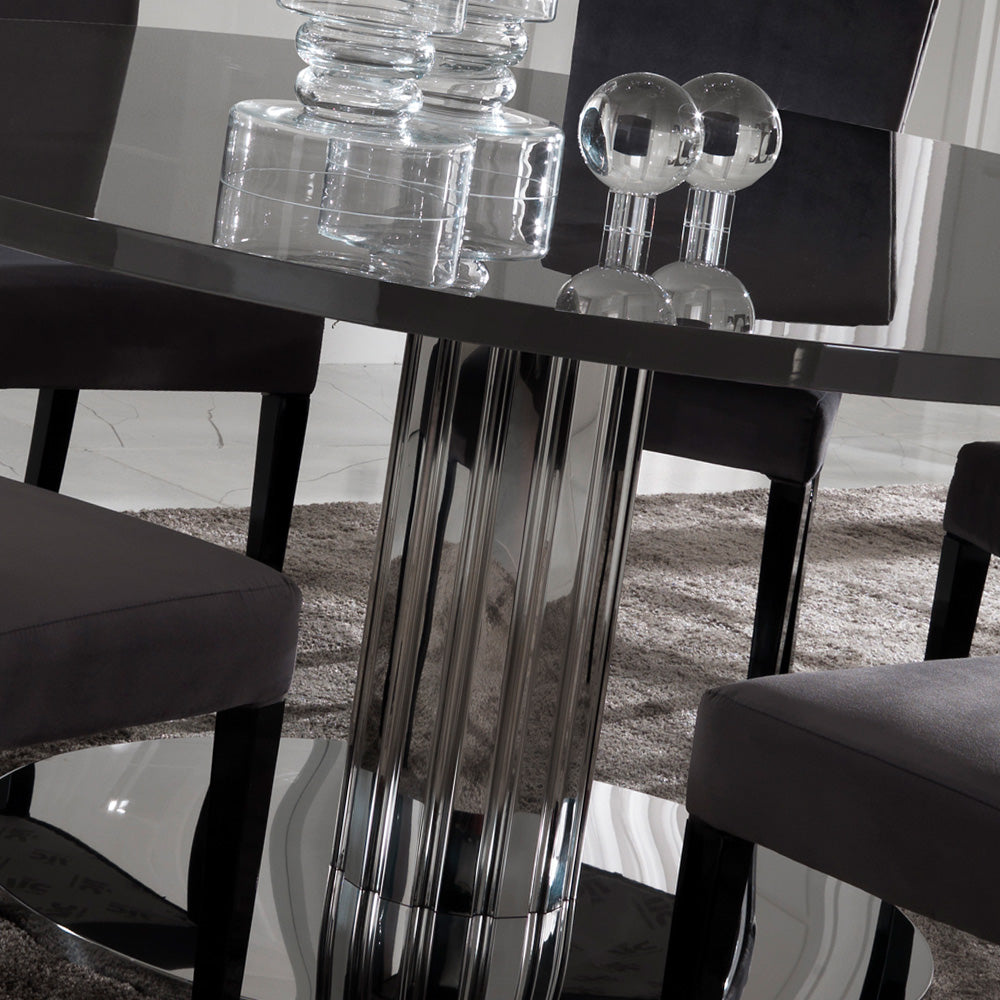 Italian Modern Designer Chrome Round Dining Table