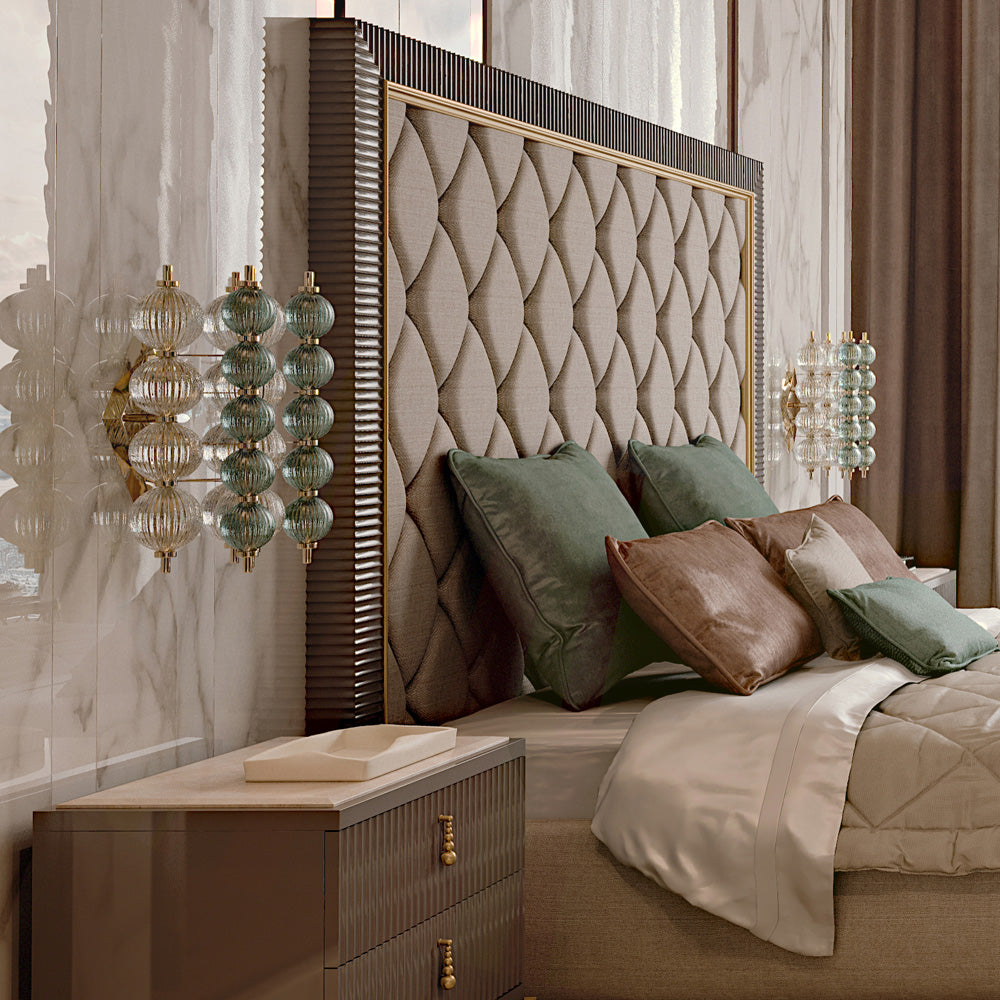 Italian Murano Glass Art Deco Inspired Wall Light