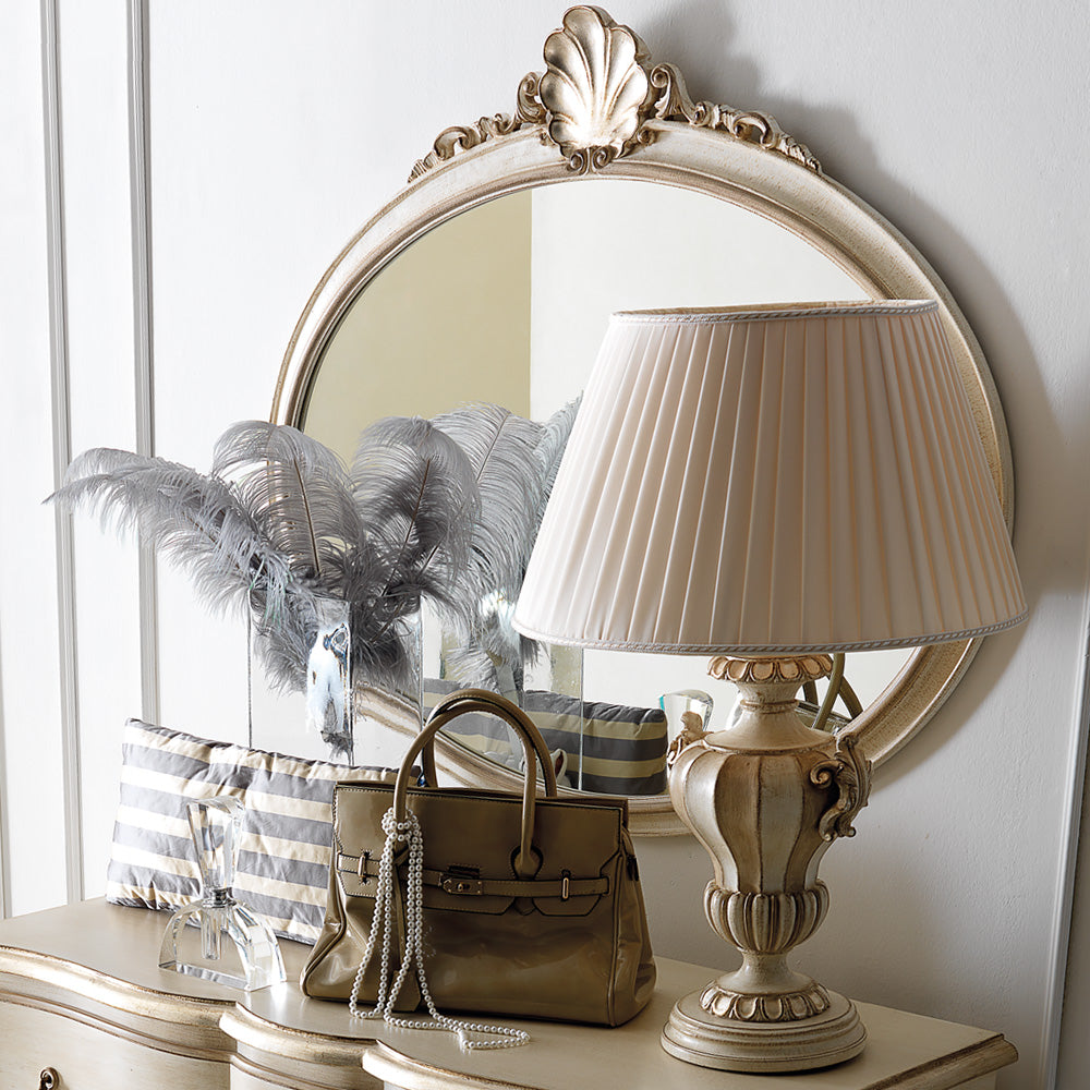 Italian Ornate Chest of Drawers and Mirror Set