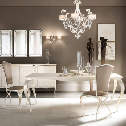 Italian Rectangular Dining Table In A Mother Of Pearl Finish