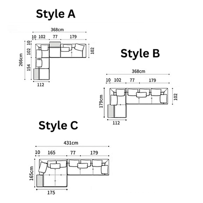 Italian-Style Leather Sectional Sofa