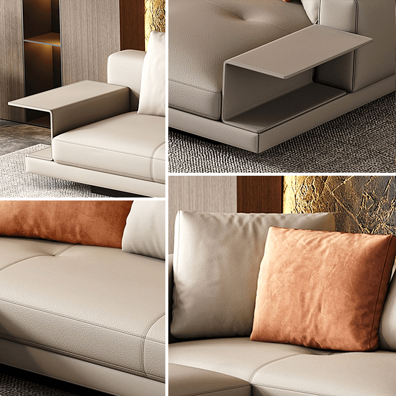 Italian-Style Leather Sectional Sofa