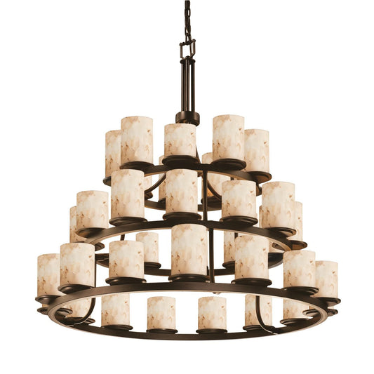 Justice Design Group Alabaster Rocks 42 Inch 36 Light Led Chandelier Cp441553