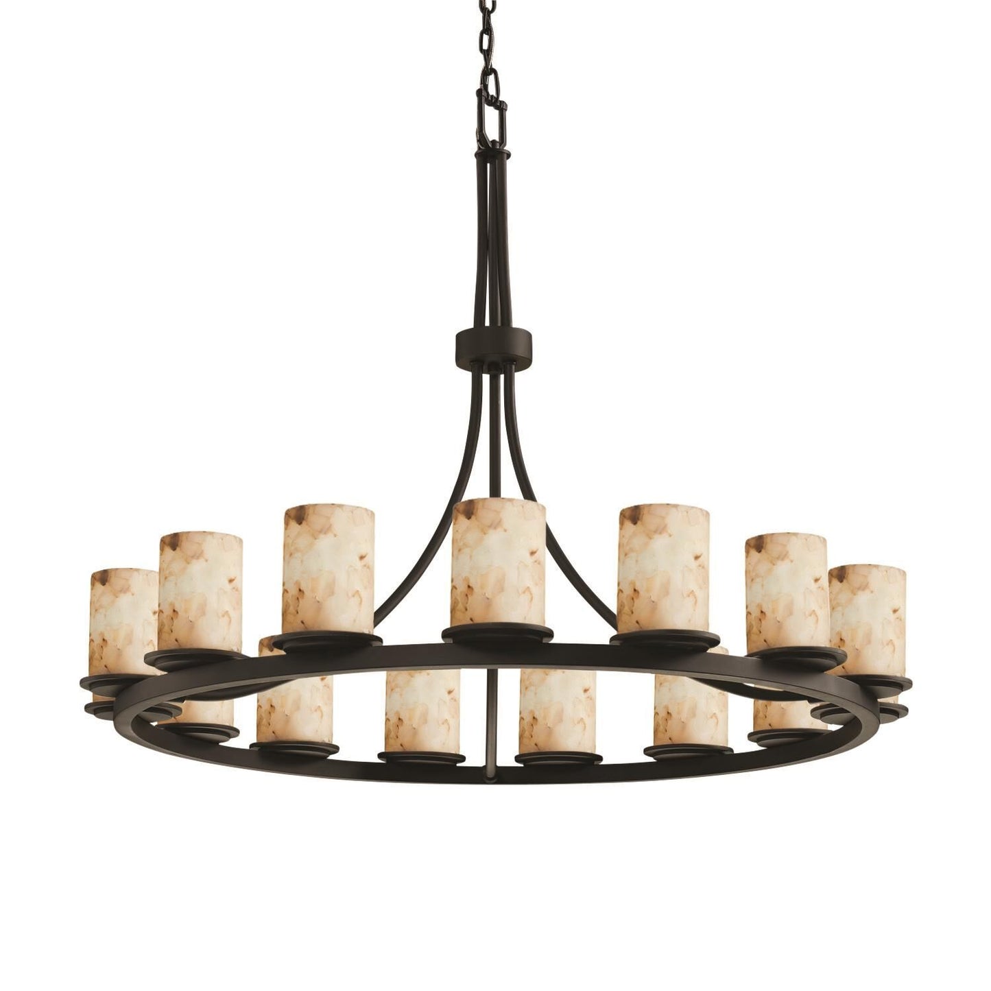 Justice Design Group Alabaster Rocks 42 Inch 15 Light Led Chandelier Cp441535