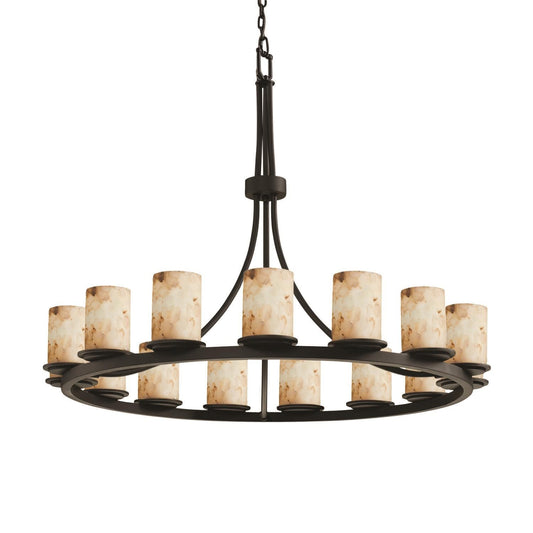 Justice Design Group Alabaster Rocks 60 Inch 21 Light Led Chandelier Cp441547