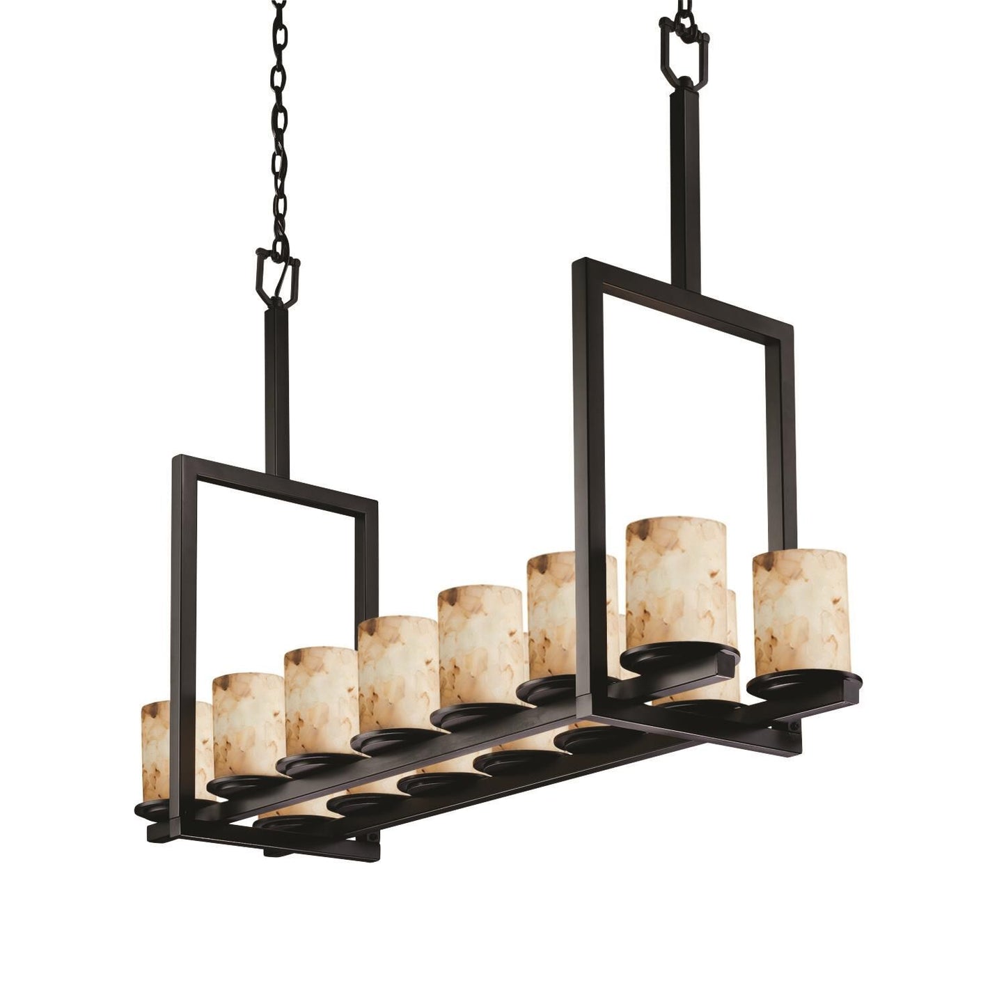 Justice Design Group Alabaster Rocks 42 Inch 14 Light Led Linear Suspension Light Cp441543