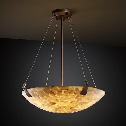 Justice Design Group Alabaster Rocks Alabaster 39 Inch Led Large Pendant Cp124576