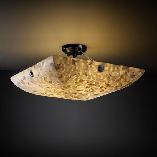 Justice Design Group Alabaster Rocks 39 Inch 8 Light Semi Flush Mount Cp124601