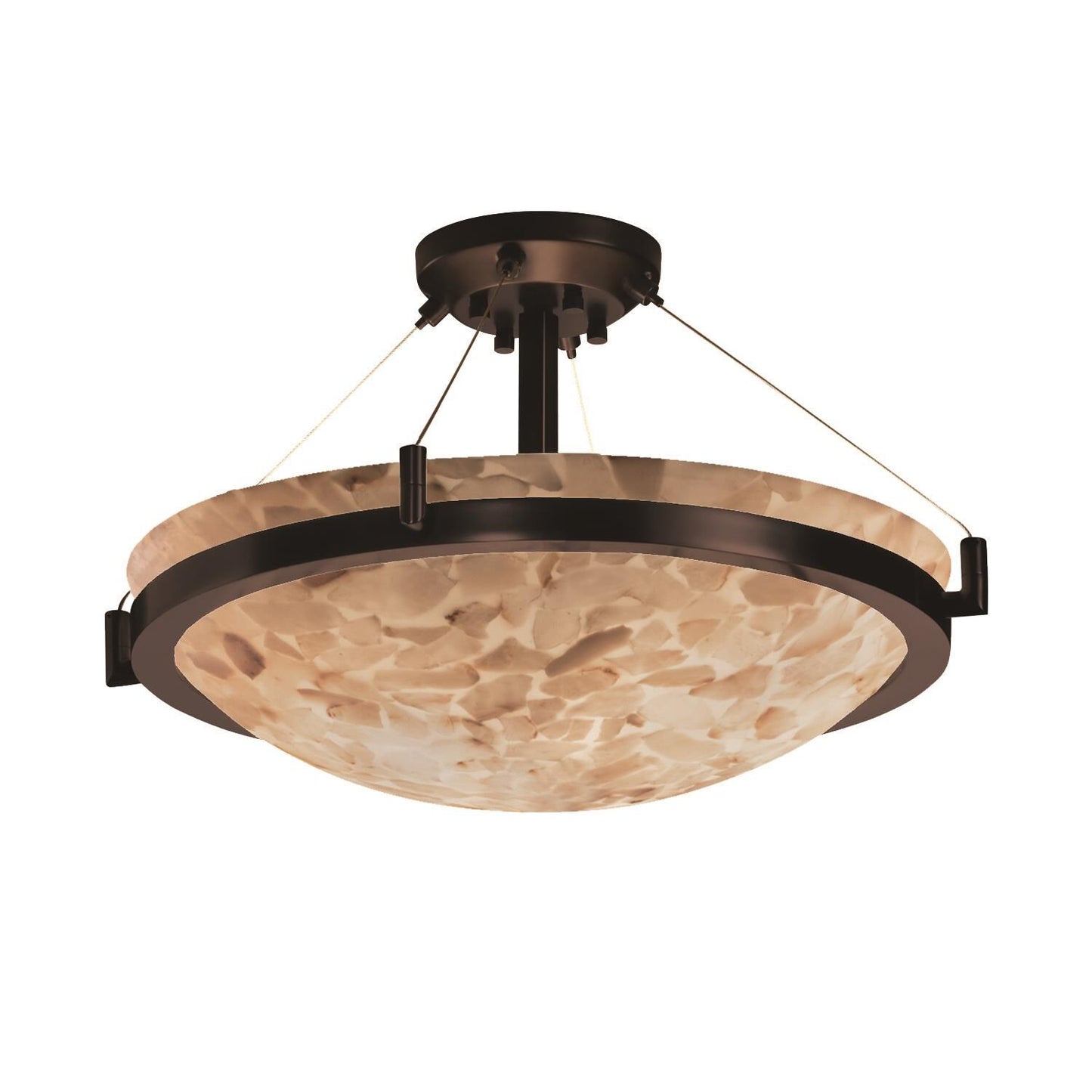 Justice Design Group Alabaster Rocks Ring 39 Inch 8 Light Semi Flush Mount Cp124642