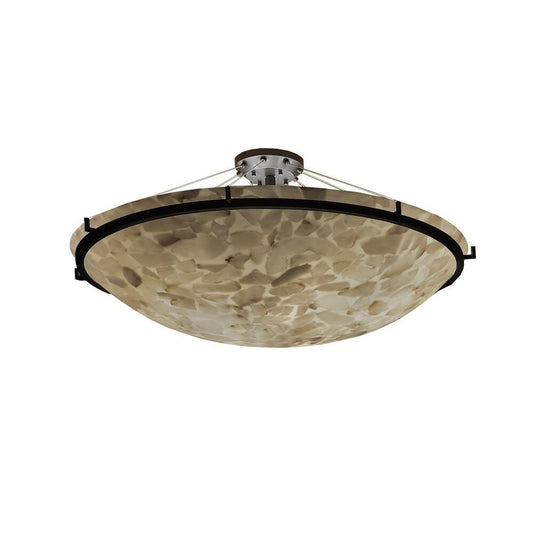 Justice Design Group Alabaster Rocks Ring 51 Inch 8 Light Semi Flush Mount Cp124643