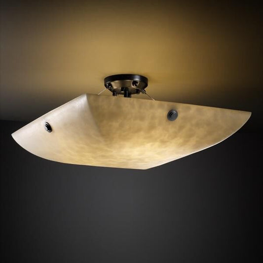 Justice Design Group Clouds 39 Inch 8 Light Semi Flush Mount Cp132207