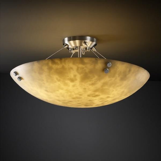 Justice Design Group Clouds 39 Inch 8 Light Semi Flush Mount Cp132209