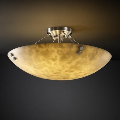 Justice Design Group Clouds 51 Inch 8 Light Semi Flush Mount Cp132214