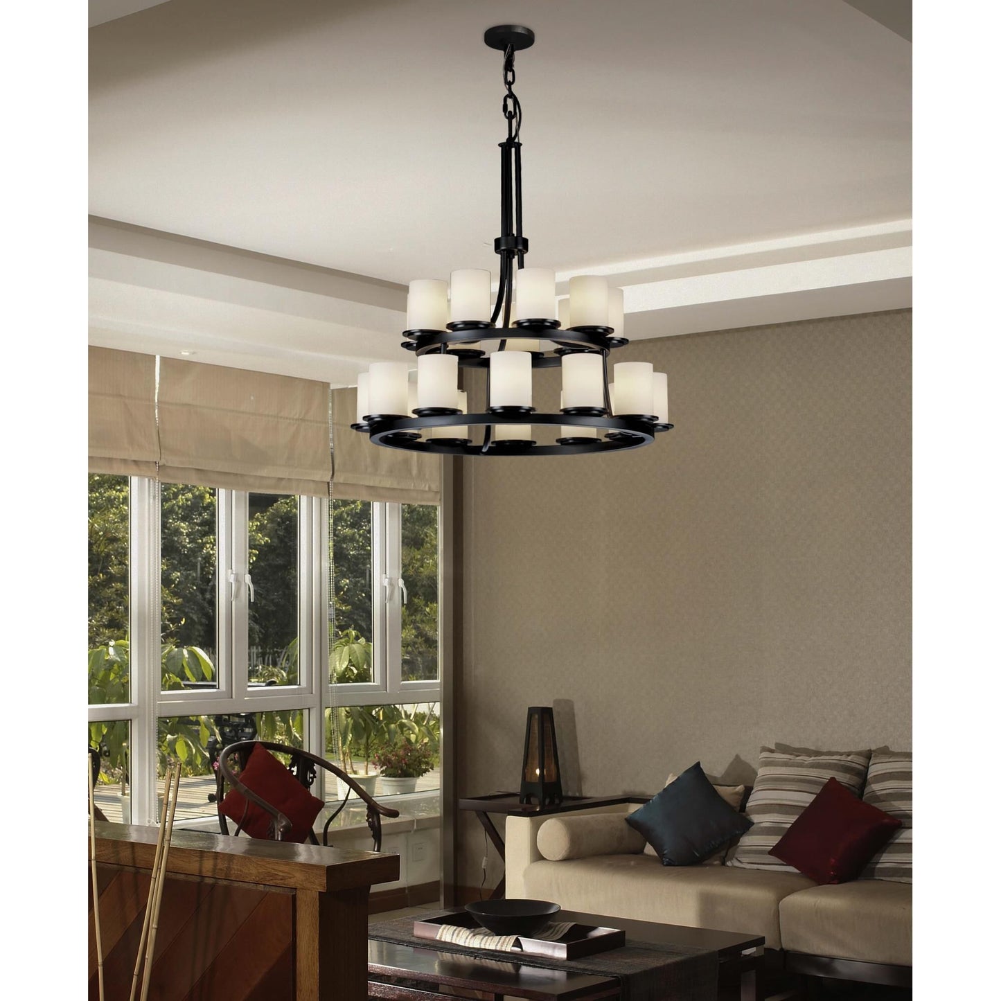 Justice Design Group Fusion 33 Inch 21 Light Chandelier Cp144476