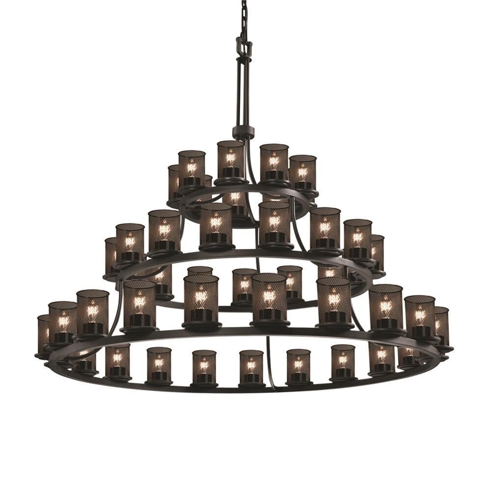 Justice Design Group Wire Mesh 60 Inch 45 Light Chandelier Cp441569