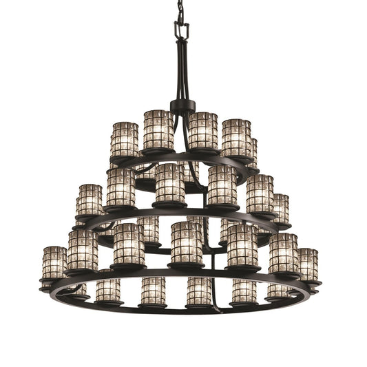 Justice Design Group Wire Glass 42 Inch 36 Light Led Chandelier Cp441559