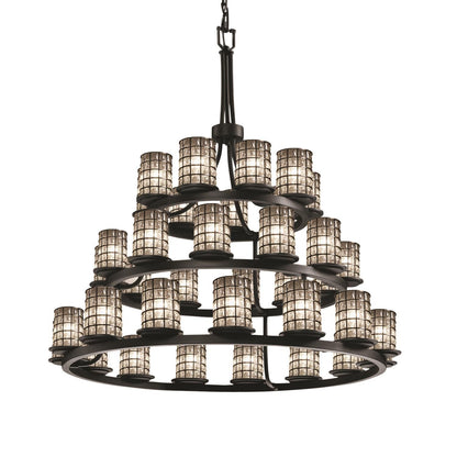 Justice Design Group Wire Glass Dakota 42 Inch 36 Light Chandelier Cp181188