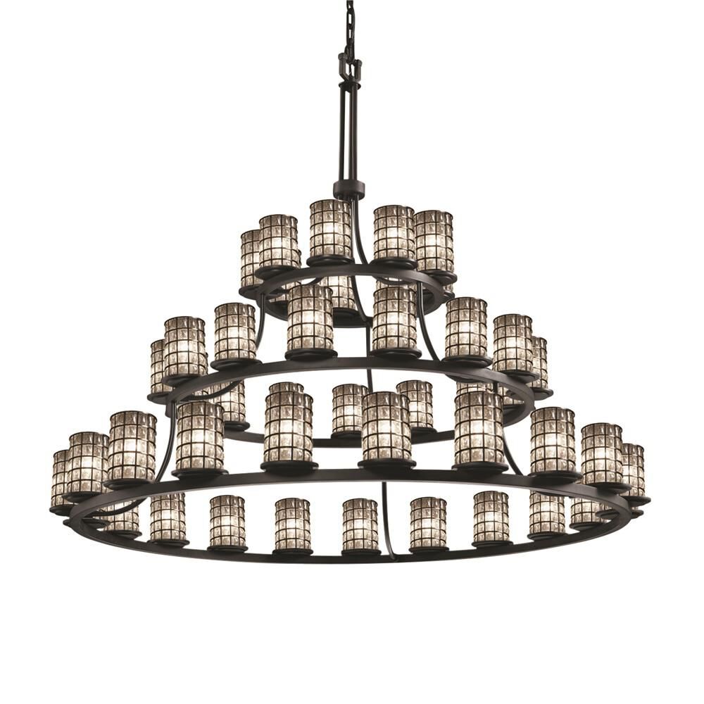 Justice Design Group Wire Glass 60 Inch 45 Light Led Chandelier Cp441568