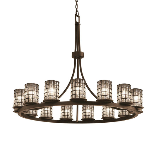 Justice Design Group Wire Glass Dakota 42 Inch 15 Light Chandelier Cp181191