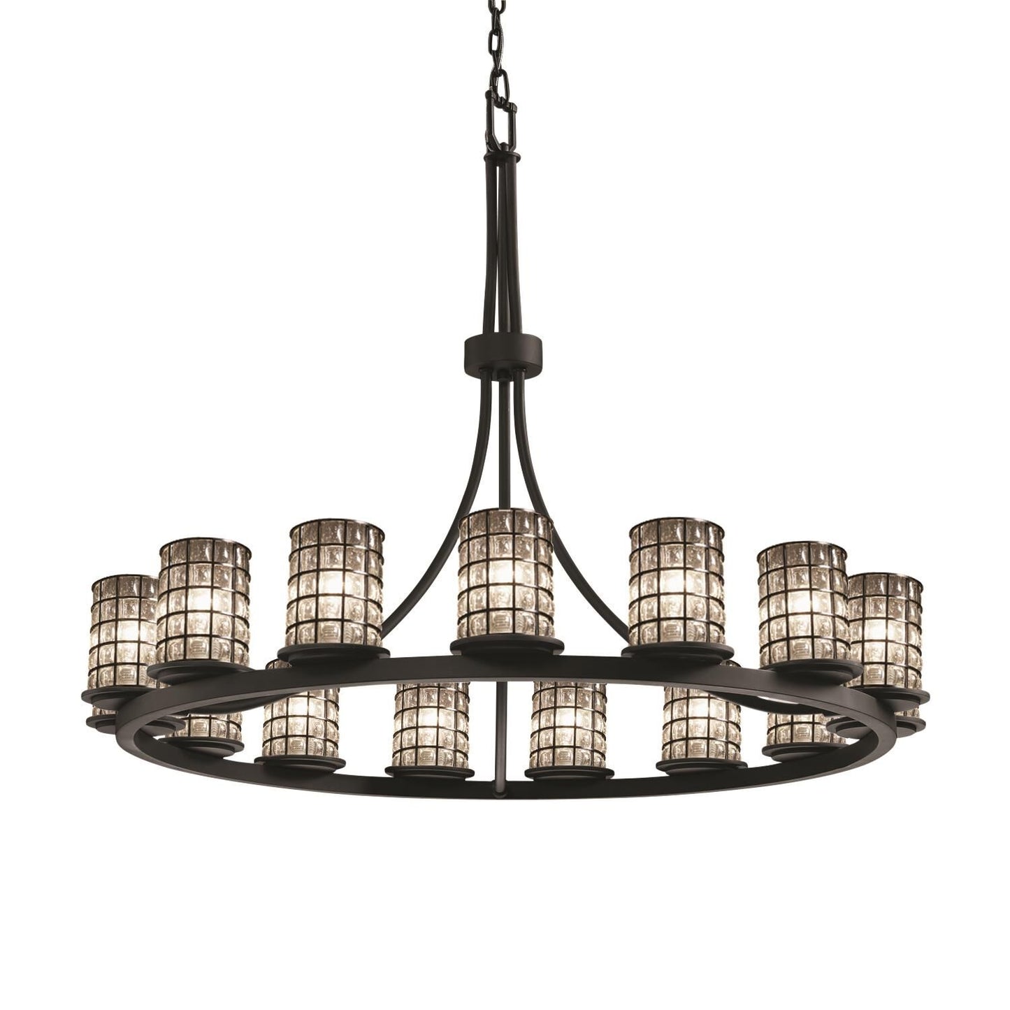 Justice Design Group Wire Glass Dakota 42 Inch 15 Light Chandelier Cp181191