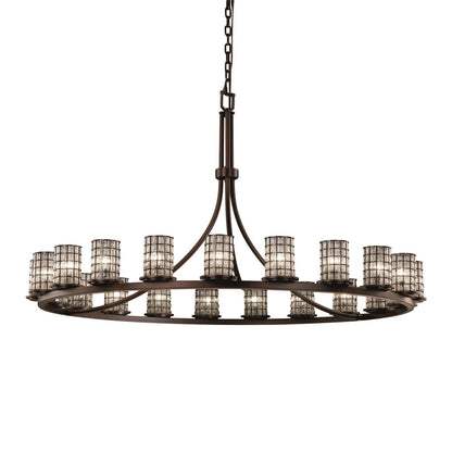 Justice Design Group Wire Glass 60 Inch 21 Light Chandelier Cp181192